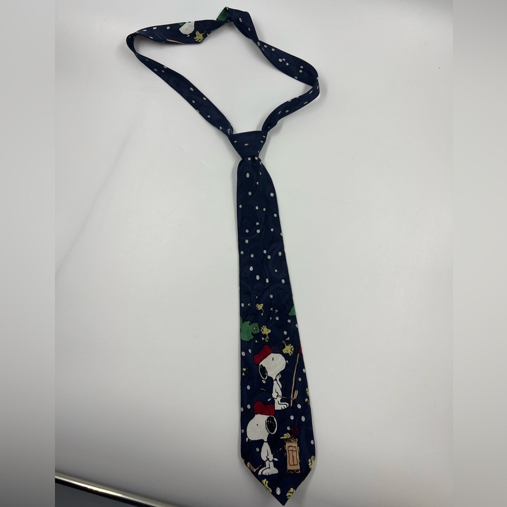 Vintage Snoopy Peanuts Golf Tie